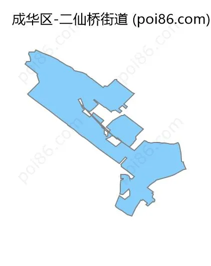 二仙桥街道边界地图