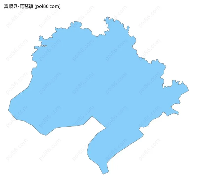 琵琶镇边界地图