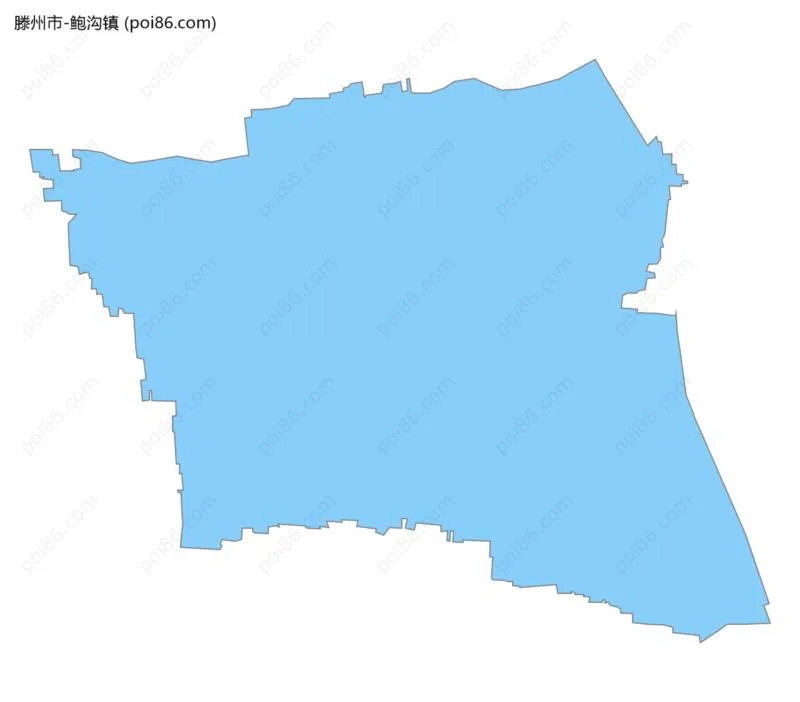 鲍沟镇边界地图