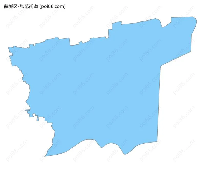 张范街道边界地图