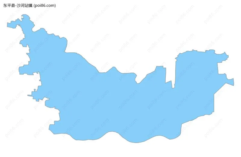 沙河站镇边界地图