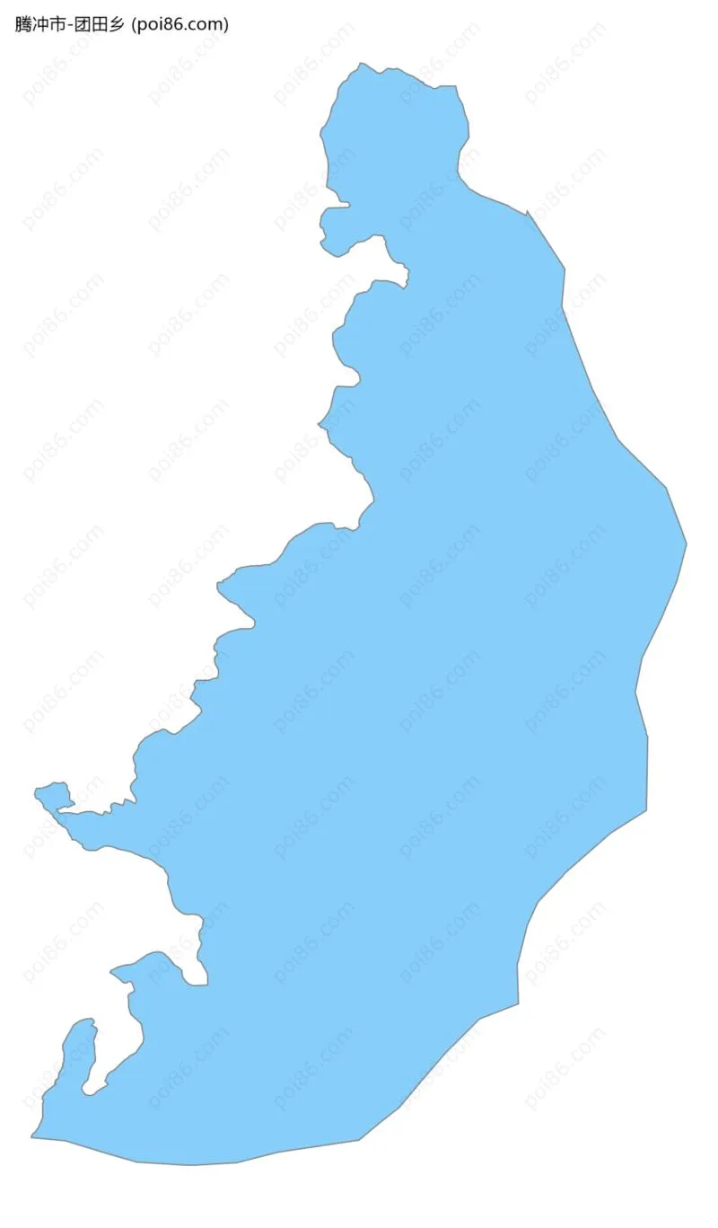 团田乡边界地图