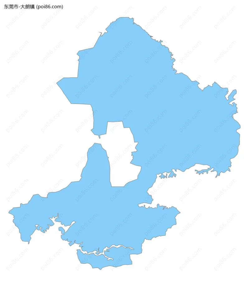 大朗镇边界地图