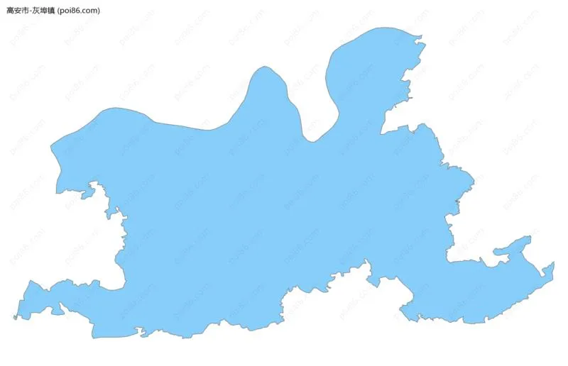 灰埠镇边界地图