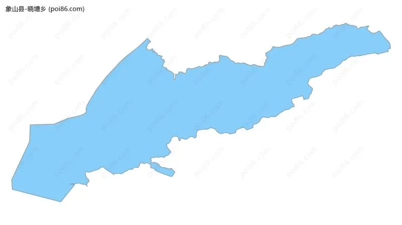 晓塘乡边界地图