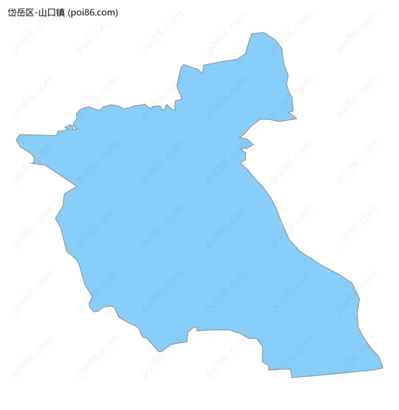 山口镇边界地图