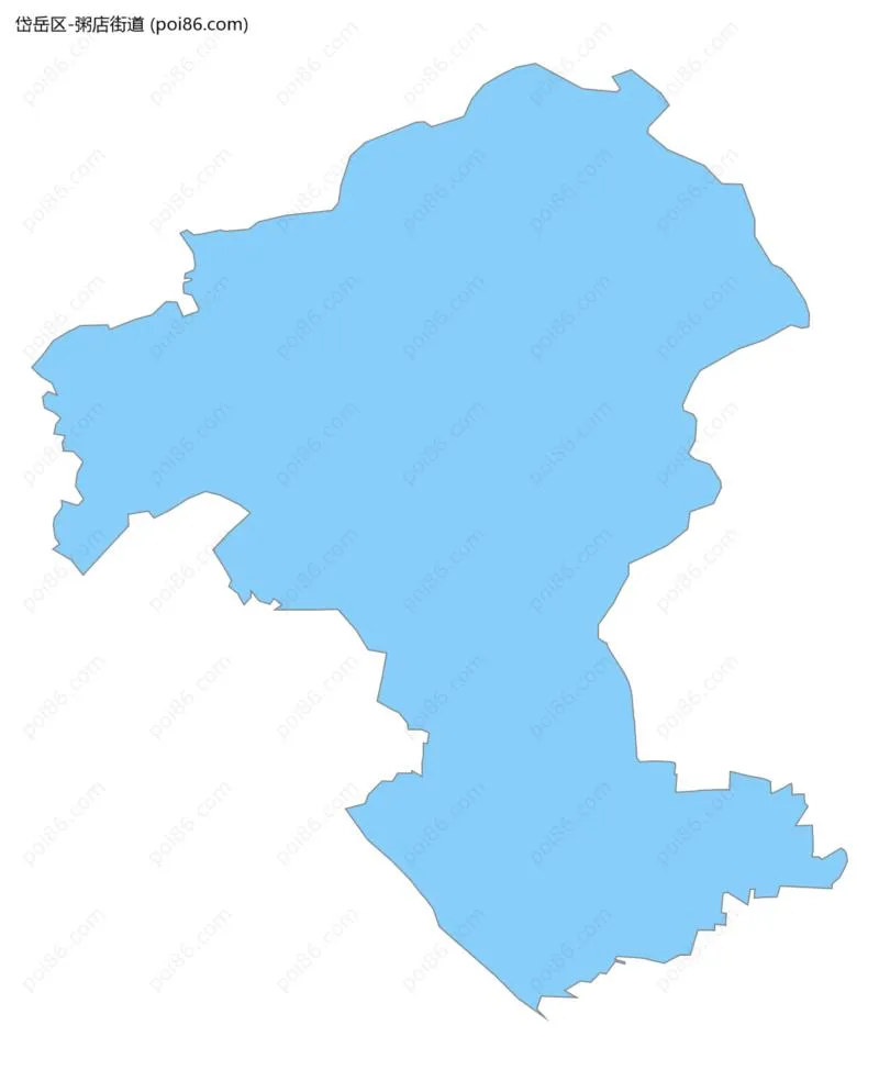 粥店街道边界地图