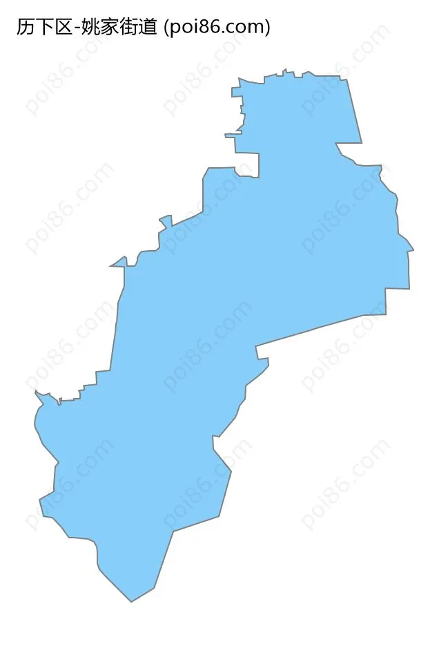 姚家街道边界地图