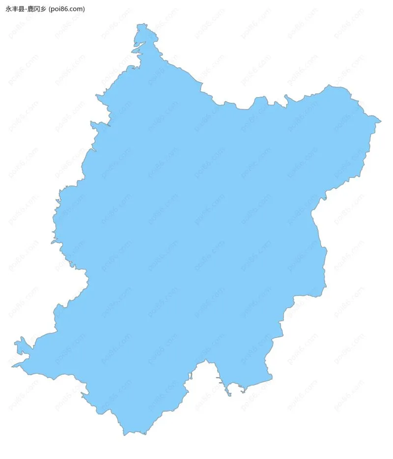 鹿冈乡边界地图