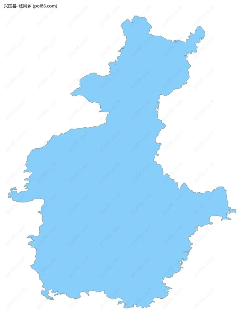 城岗乡边界地图