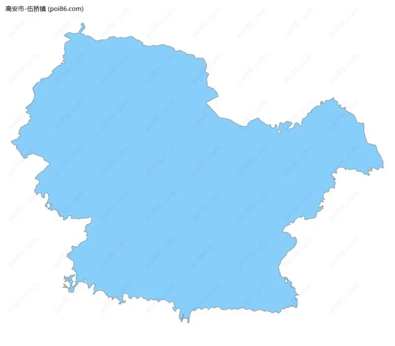 伍桥镇边界地图