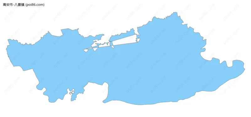 八景镇边界地图