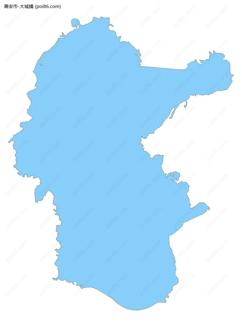 大城镇边界地图