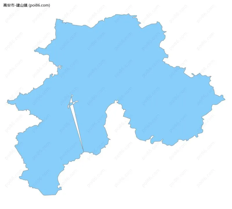 建山镇边界地图