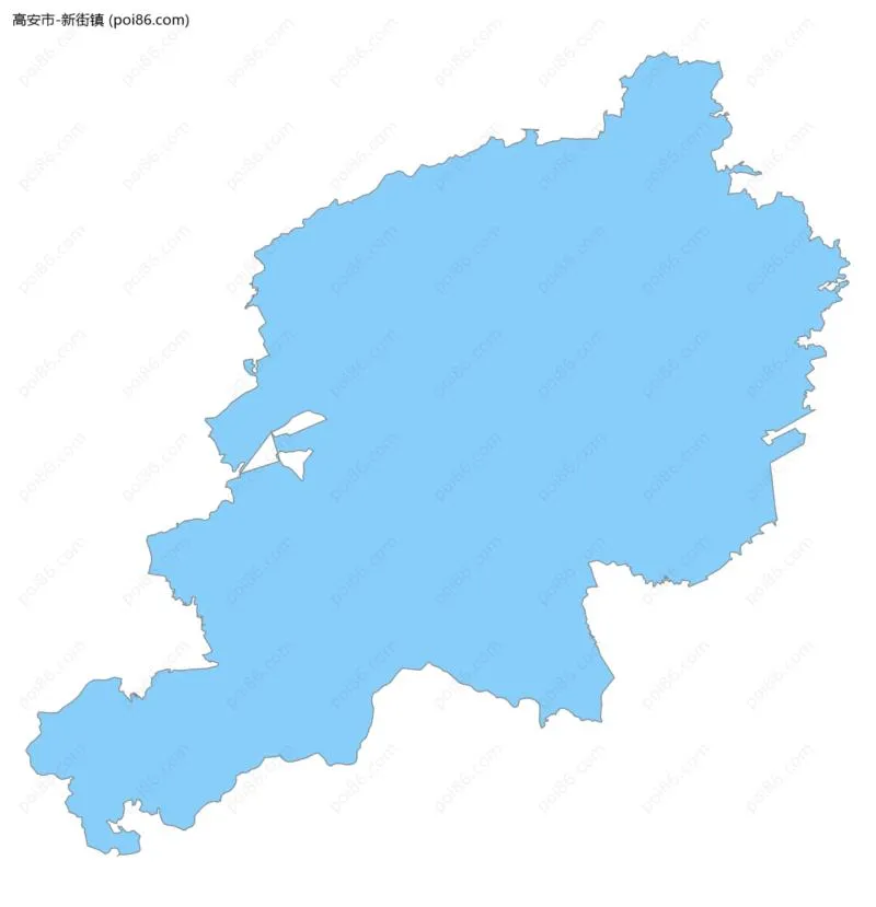 新街镇边界地图