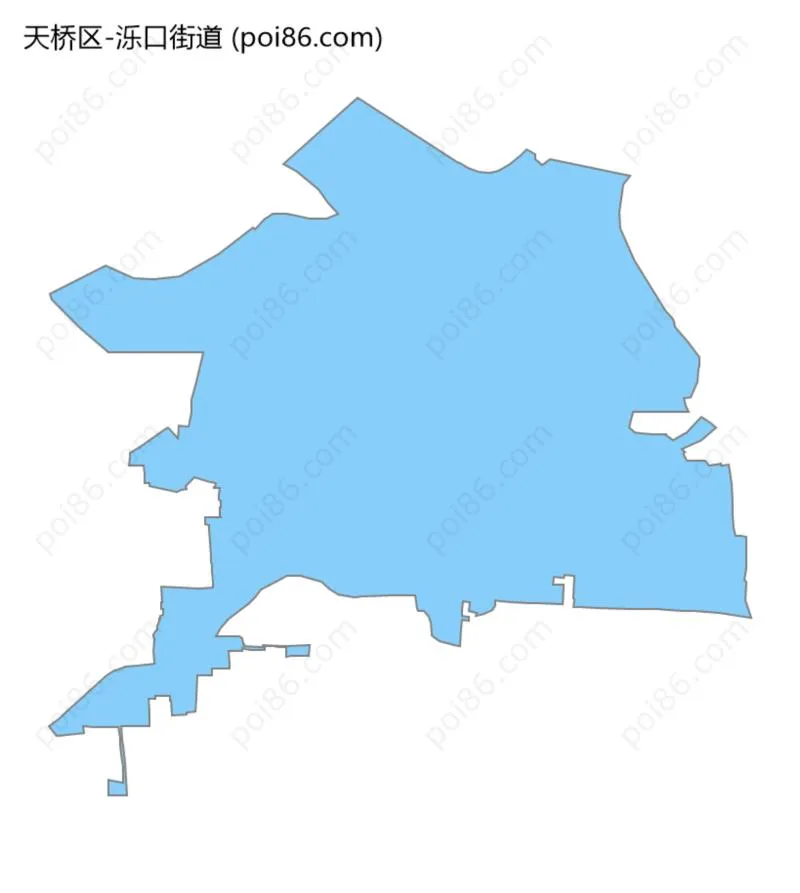 泺口街道边界地图