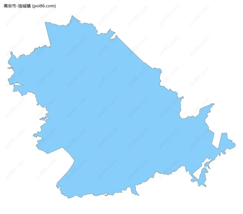 独城镇边界地图