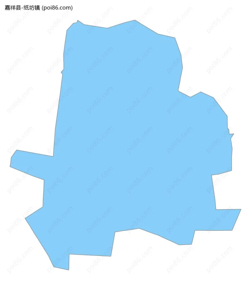 纸坊镇边界地图