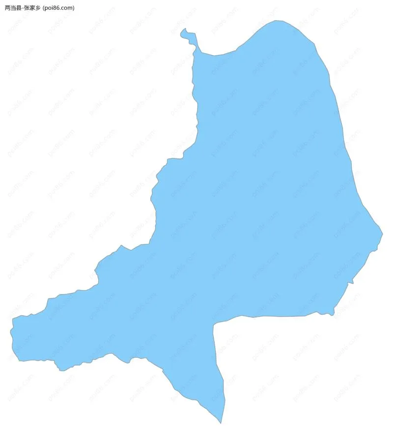 张家乡边界地图