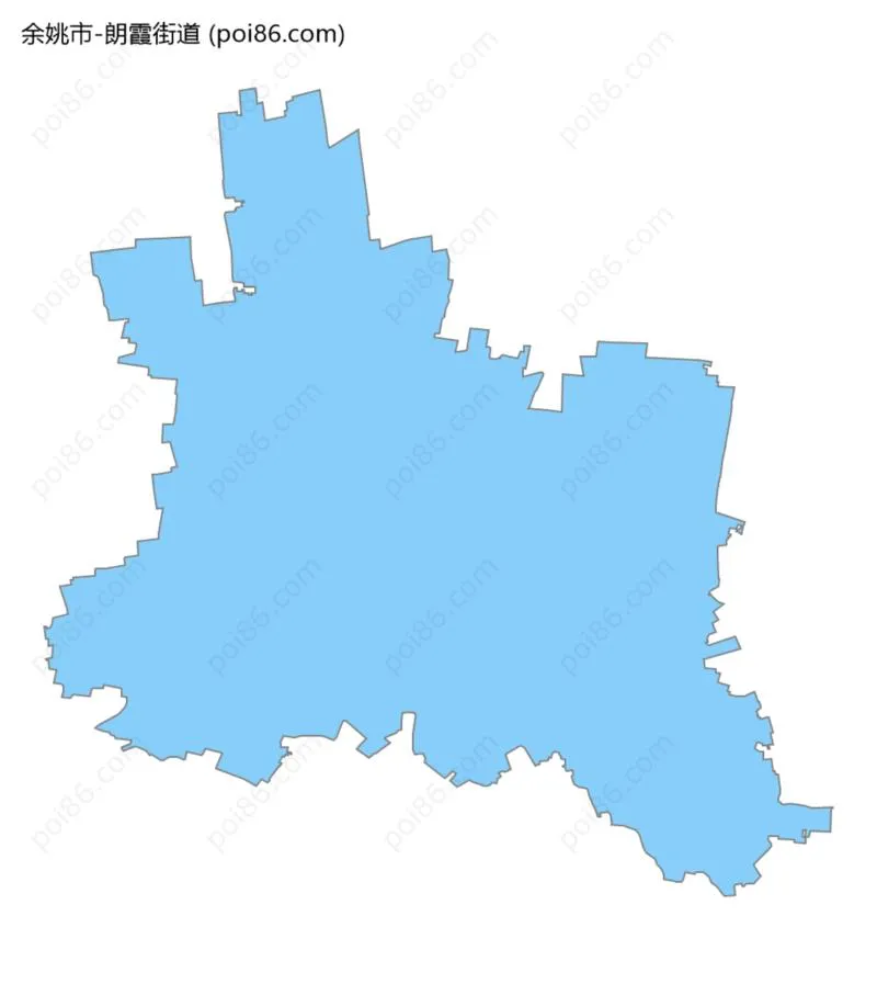 朗霞街道边界地图