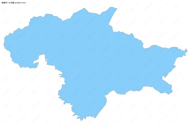 大洋镇边界地图