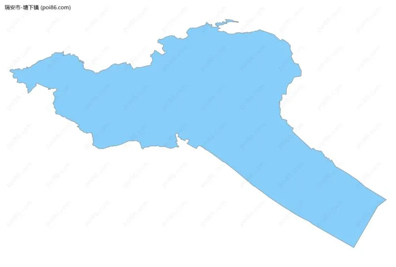 塘下镇边界地图