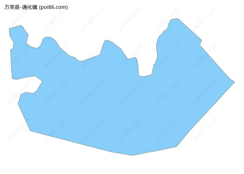 通化镇边界地图