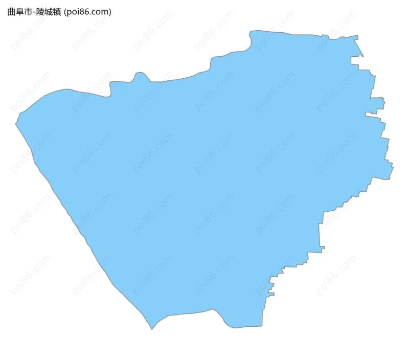 陵城镇边界地图