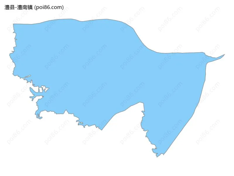 澧南镇边界地图