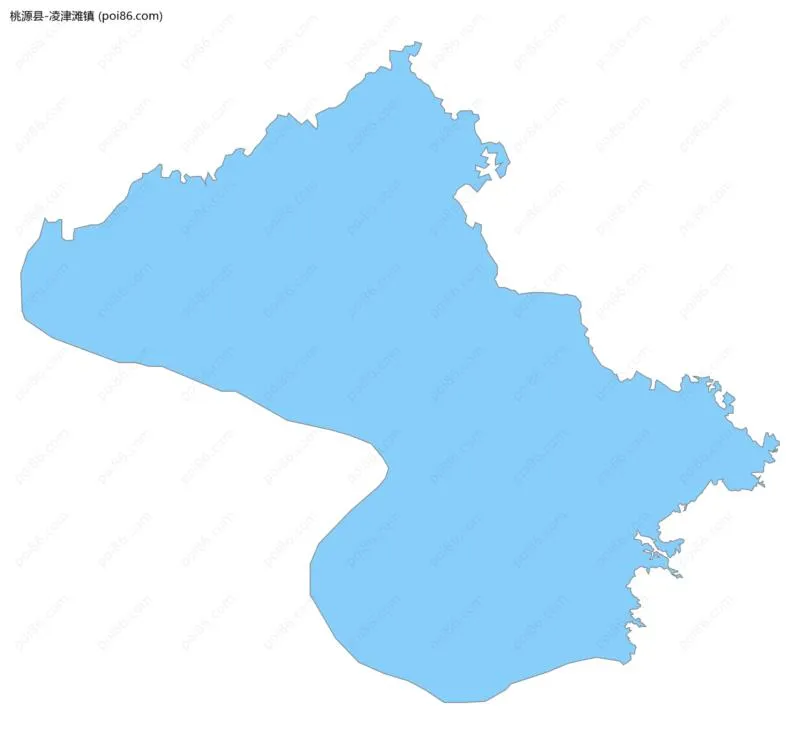 凌津滩镇边界地图