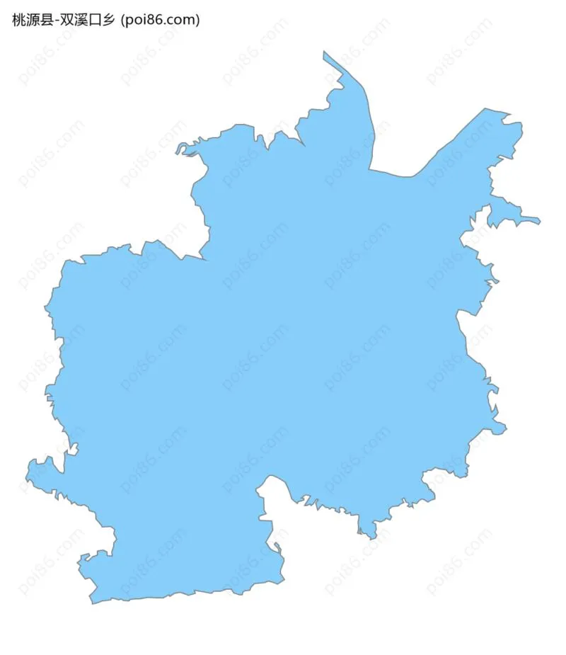 双溪口乡边界地图