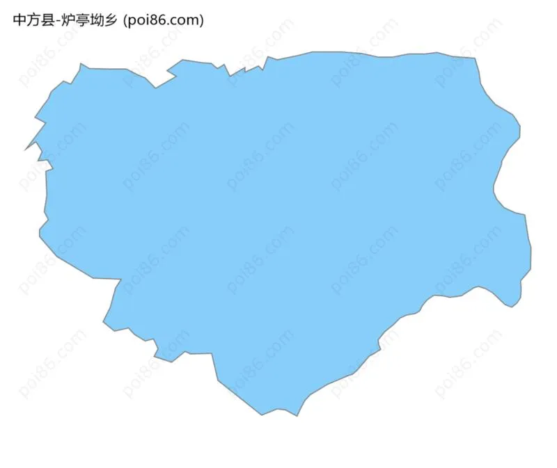 炉亭坳乡边界地图