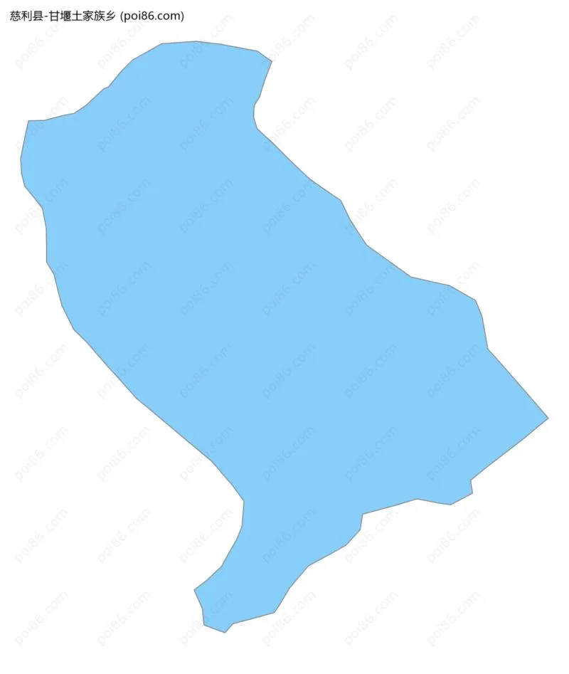 甘堰土家族乡边界地图