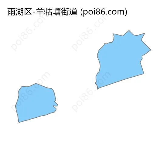 羊牯塘街道边界地图