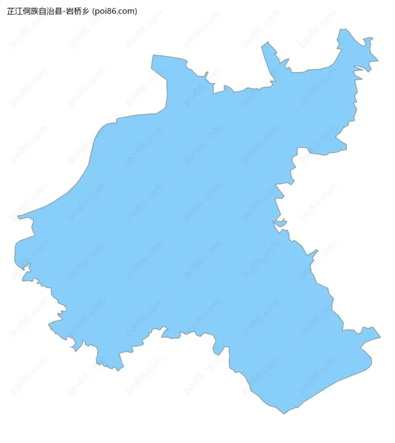 岩桥乡边界地图