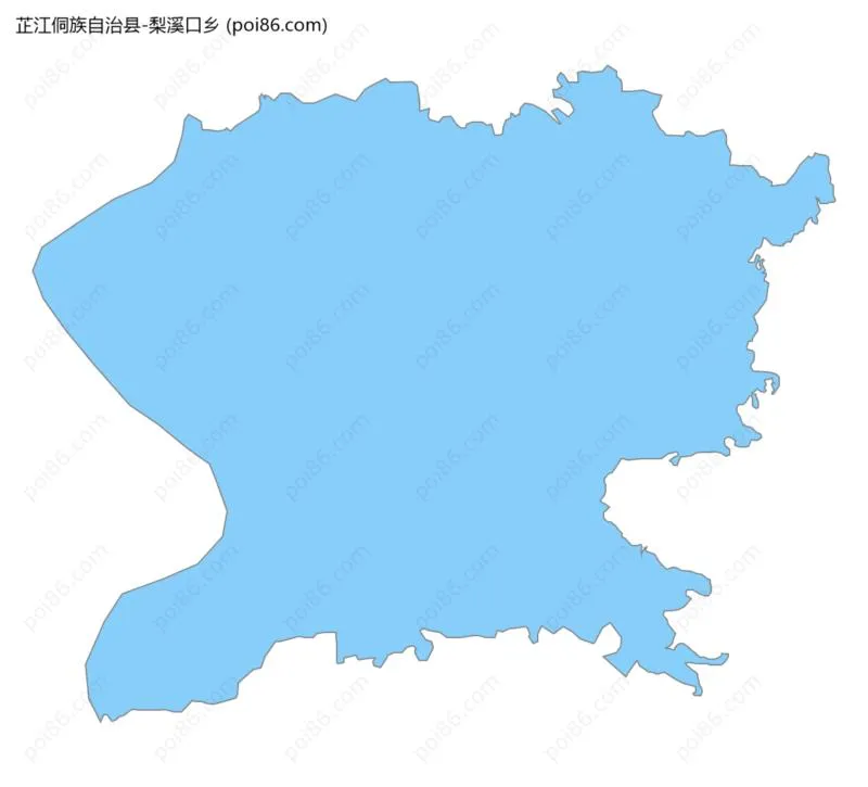 梨溪口乡边界地图