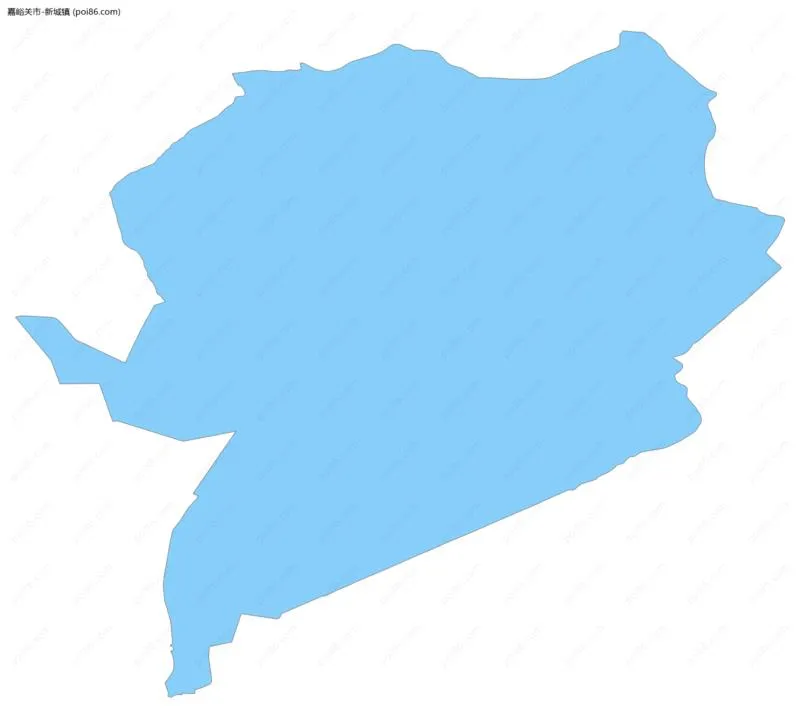 新城镇边界地图