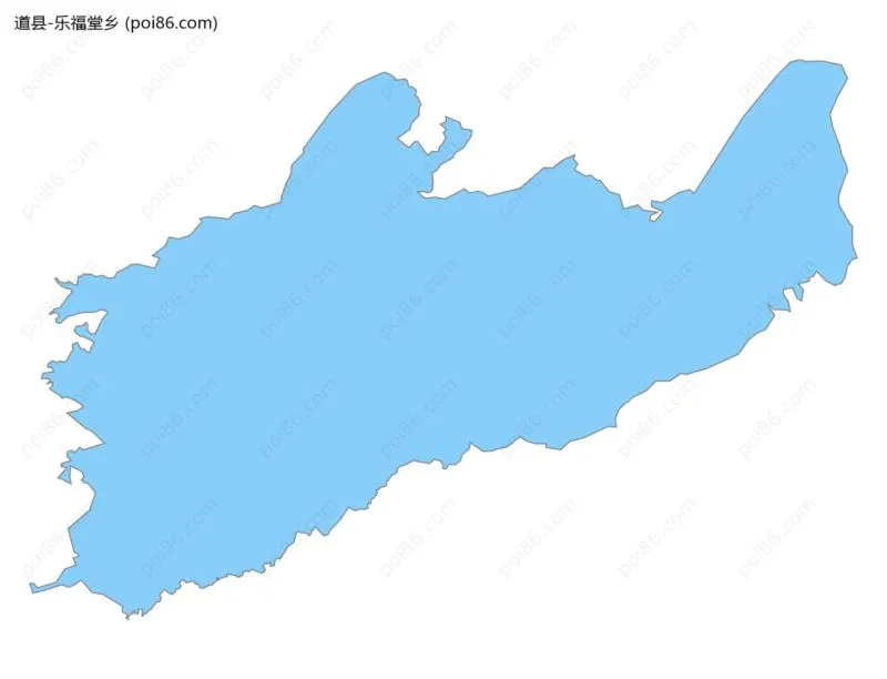 乐福堂乡边界地图