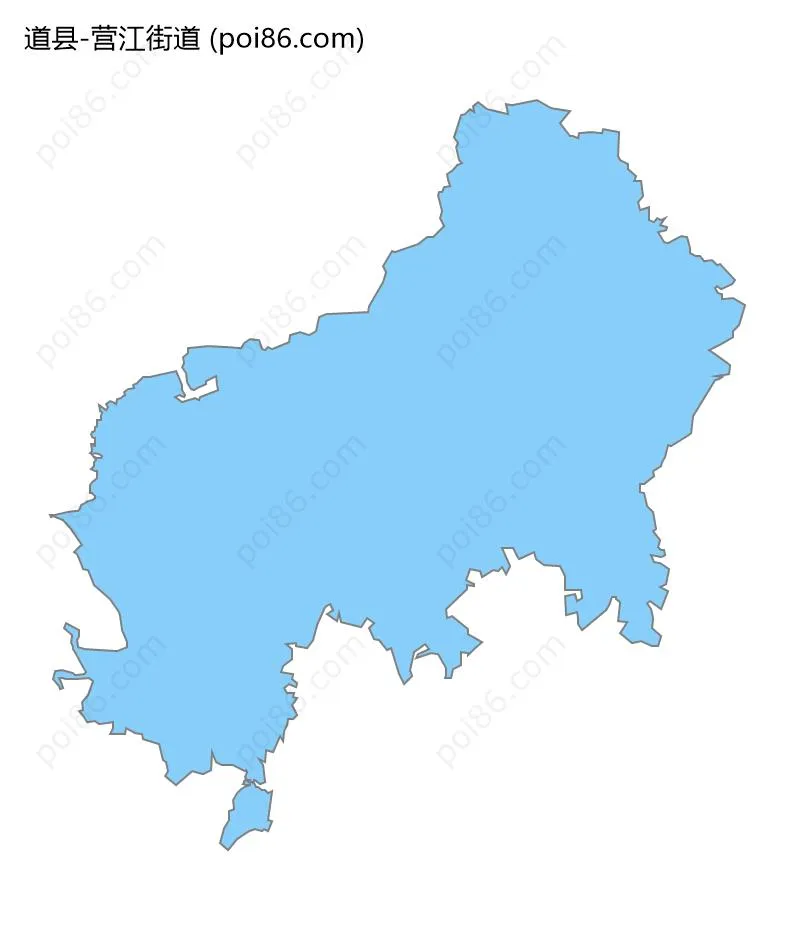 营江街道边界地图