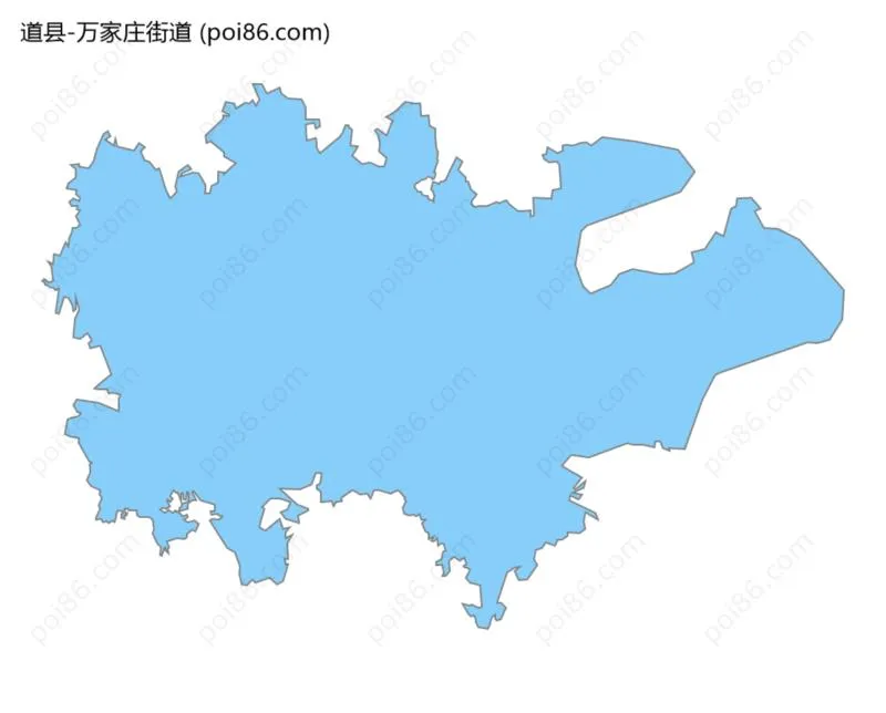 万家庄街道边界地图