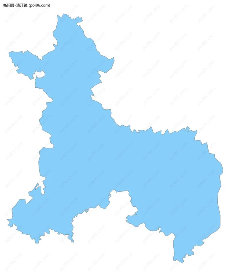 渣江镇边界地图