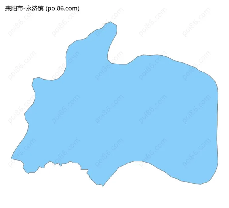 永济镇边界地图