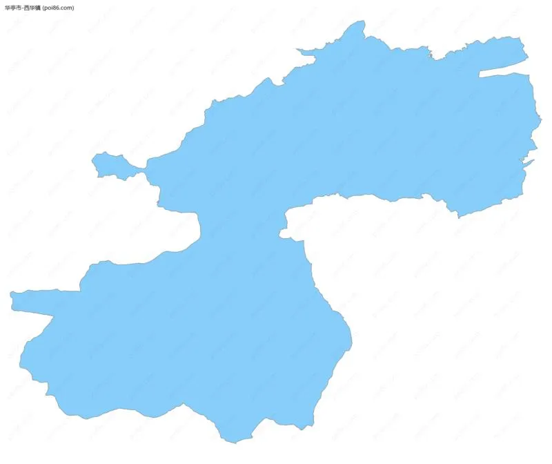 西华镇边界地图