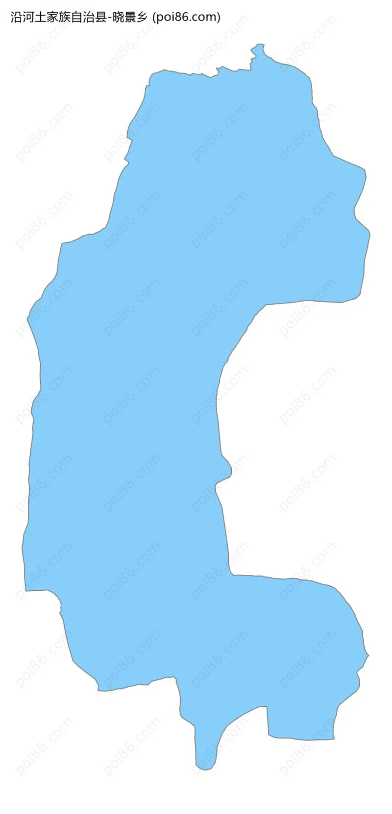 晓景乡边界地图