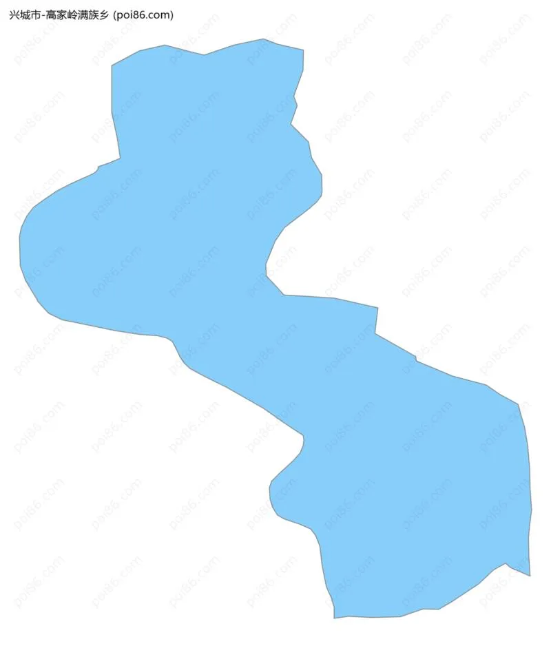 高家岭满族乡边界地图