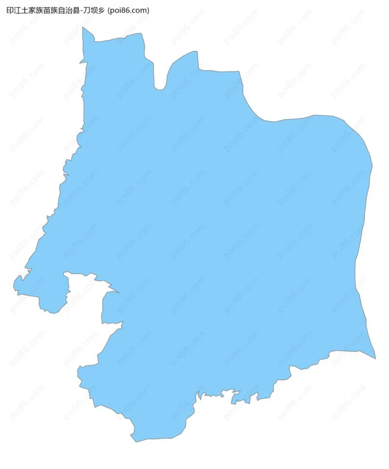 刀坝乡边界地图