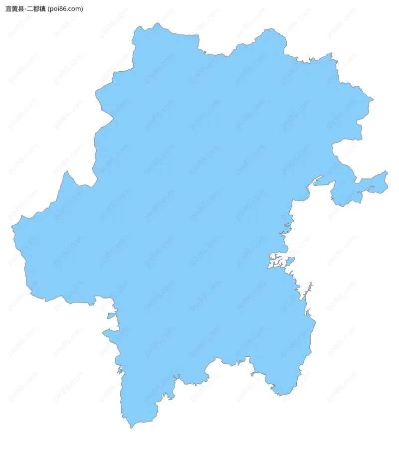 二都镇边界地图