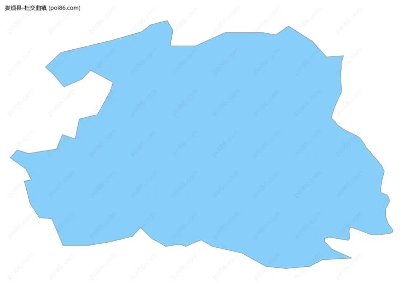 杜交曲镇边界地图