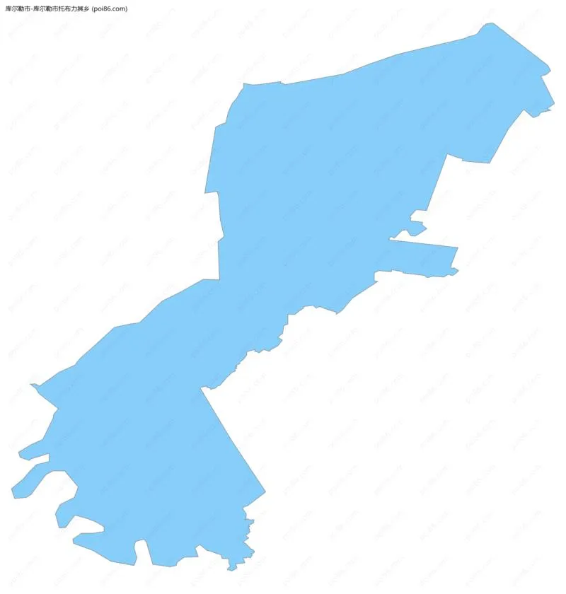 库尔勒市托布力其乡边界地图