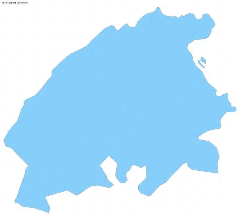 柏杨坝镇边界地图